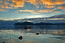 256. 06.11.2004. Закат. Вид на Карадаг от подножья мыса Хаме.